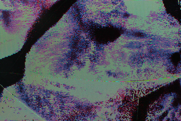 Television failure, LCD Screen glitch, LCD screen as abstract technology background. - Photo, Image