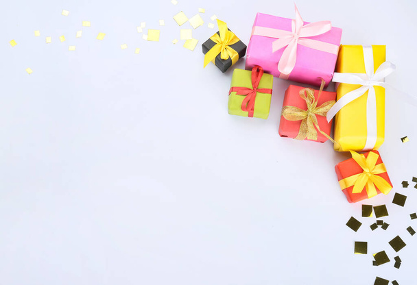 Different gift boxes on light background - Photo, Image