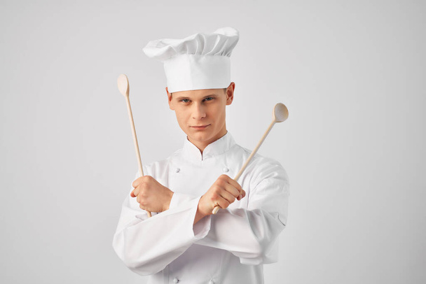homme chef uniforme cuisine fournitures personnel de travail professionnel - Photo, image