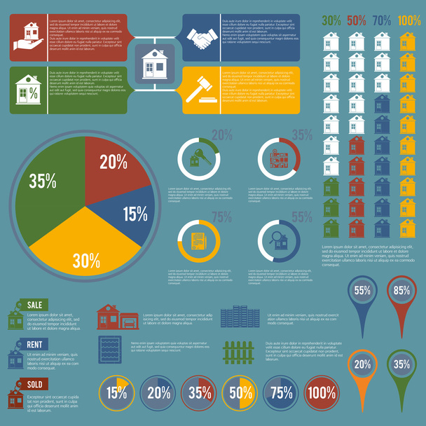 infographic ακίνητων περιουσιών - Διάνυσμα, εικόνα