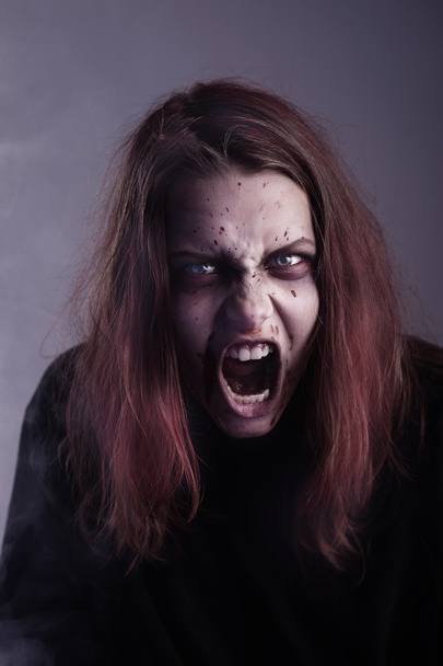 Mad possessed girl - Фото, изображение