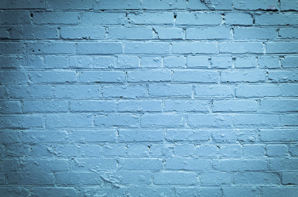 Blue Brick Wall Background - Φωτογραφία, εικόνα