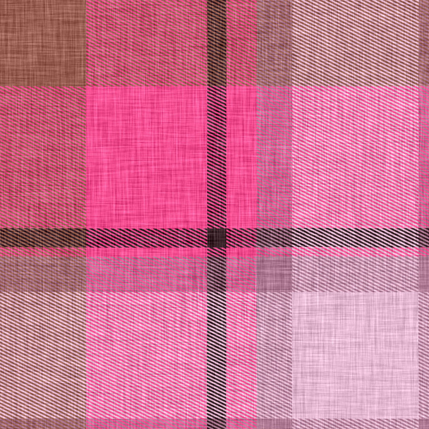 Traditional gingham plaid woven linen texture. Seamless winter style weave checkered effect. British farmhouse tweed masculine background pattern High resolution wool repeat tile swatch. - Photo, Image