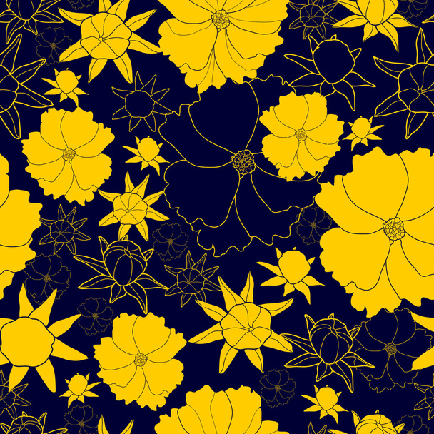 Floral seamless pattern - Vektori, kuva