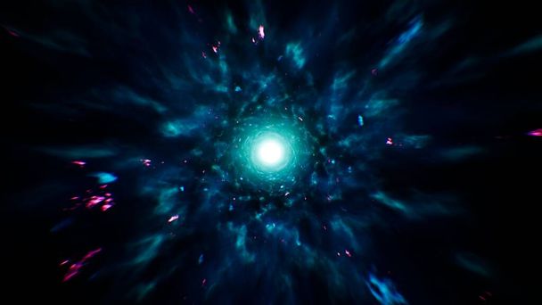 Неоновая энергия в темноте - Фото, изображение
