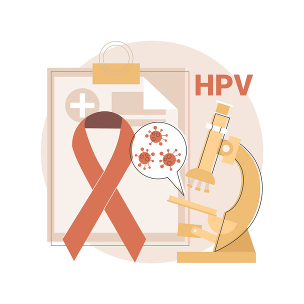HPV soyut konsept vektör çizimi için risk faktörleri. - Vektör, Görsel