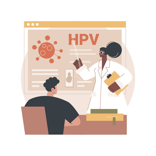 HPV eğitim programları soyut konsept vektör çizimi. - Vektör, Görsel