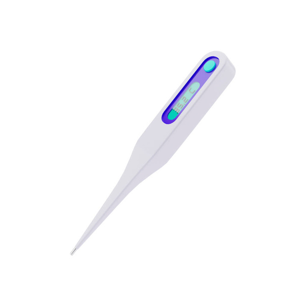 3D-Symbol digitales Thermometer medizinisches Gerät - Foto, Bild
