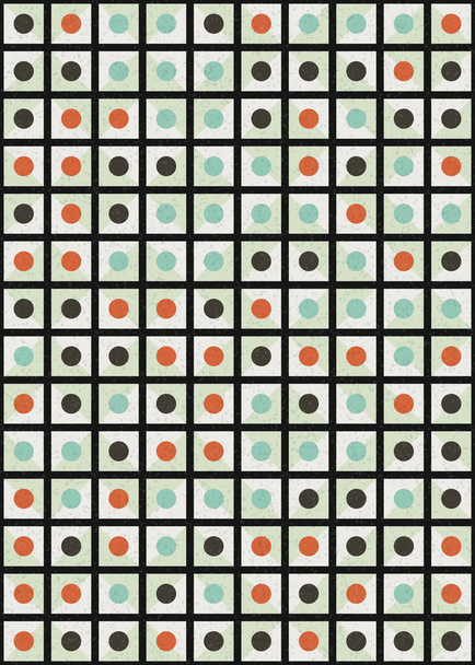 抽象的な色幾何学的モザイクパターン生成的な計算アートイラスト、タイルの色の作品の模倣 - ベクター画像