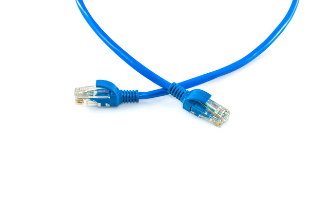 Hálózati internet kábel elszigetelt fehér háttér - Fotó, kép