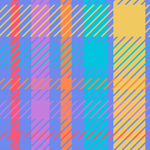 Vector seamless plaid pattern in lgbtq colors. Repeating fall tartan ornament on homosexual shades.Designs for fabric, wrapping paper, textiles, social media, packaging, postcards, stickers, posters. - Vector, Image
