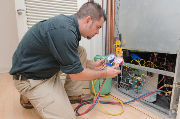 HVAC Technician Working - Photo, Image