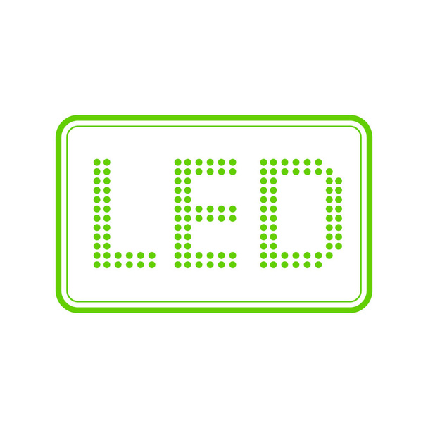 Vektor LED képernyő ikon fehér háttér - Vektor, kép
