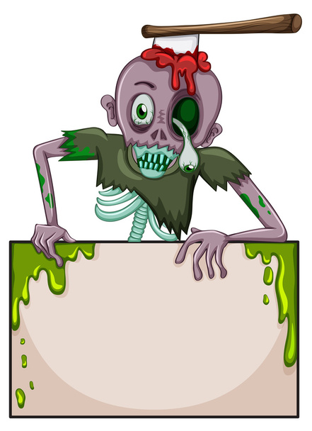Un zombie tenant un panneau vide
 - Vecteur, image