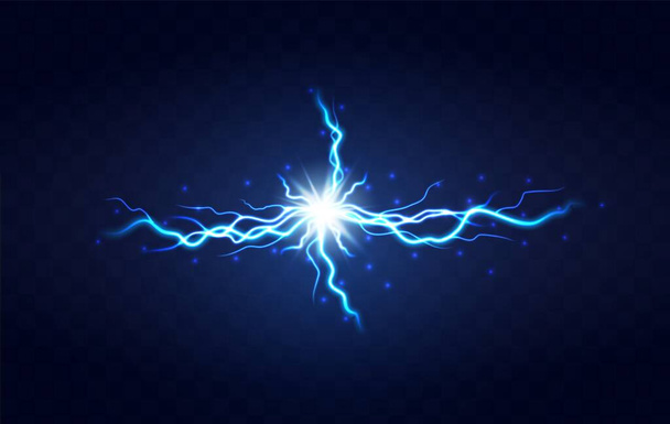 Lightning flash light thunder spark - ベクター画像