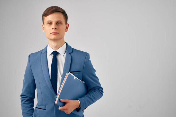 business man in a suit and documents professionals successful manager work - Photo, Image