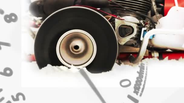 Racing Kart Wheelslip mit Drehzahlmesser - Filmmaterial, Video