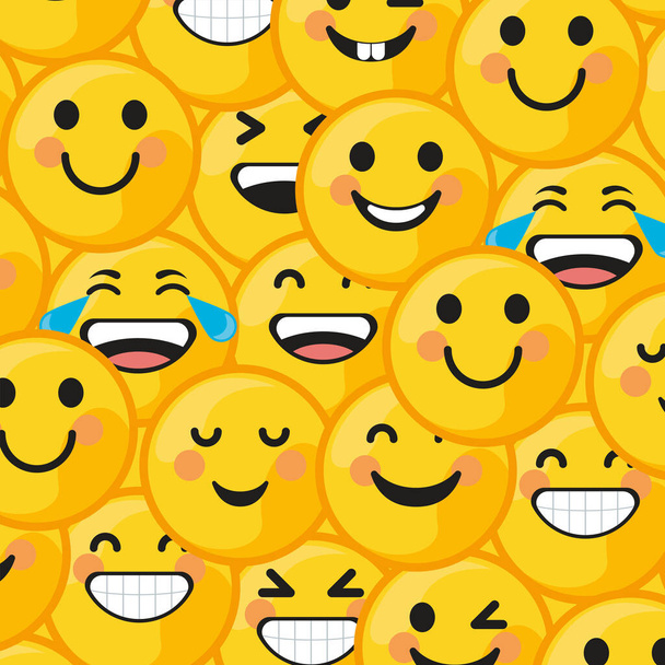 emoticons μοτίβο χαμόγελο - Διάνυσμα, εικόνα