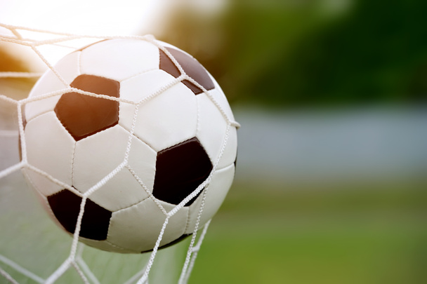 Soccer ball in goal - Photo, Image