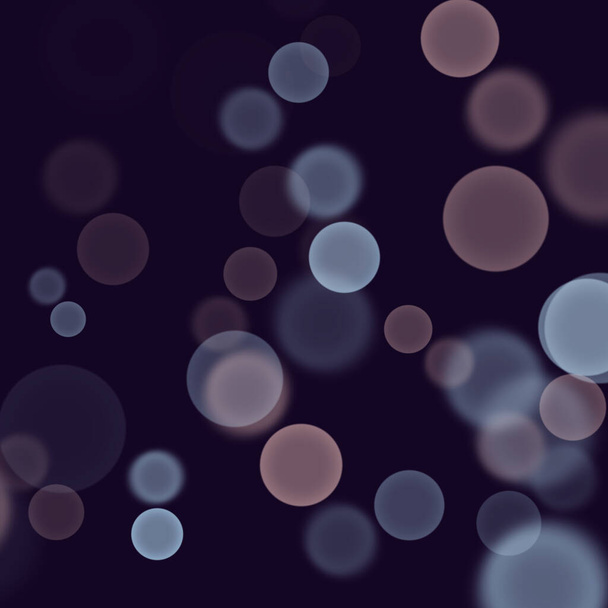 A closeup of colorful bokeh on dark background. - Photo, Image