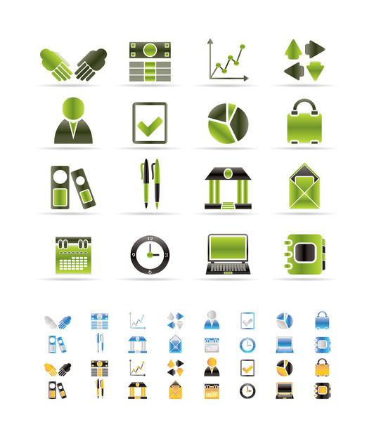 Business and Office icons - Vetor, Imagem