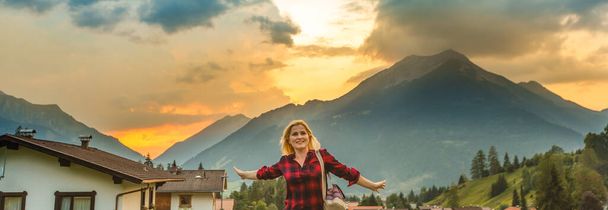dívka v horách, Alpy, Rakousko - Fotografie, Obrázek