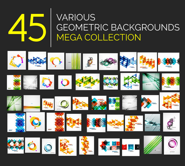 Set of various abstract backgrounds - Vector, Image