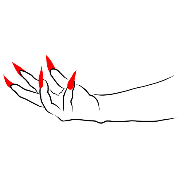 kreslení náčrtu linie duch ruka - Vektor, obrázek