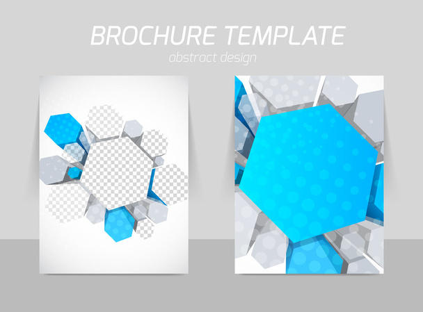 Hexagons flyer template - Vector, Image