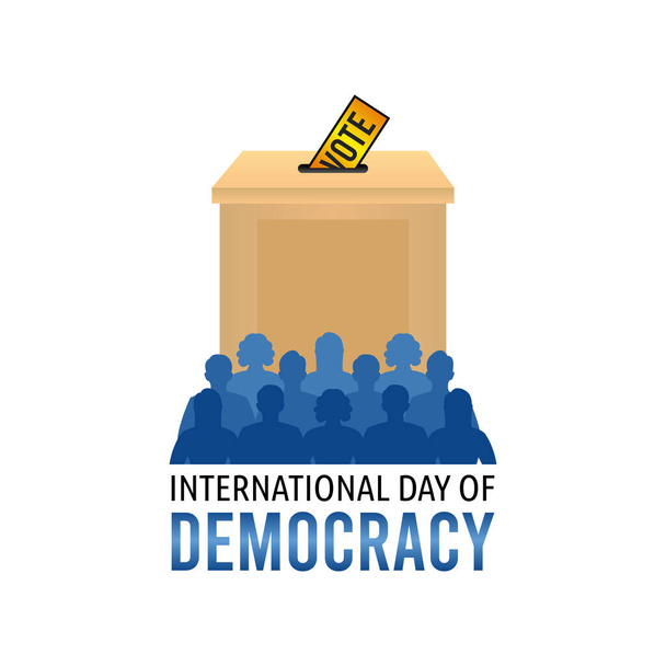 Uluslararası demokrasi gününün vektör grafiği uluslararası demokrasi günü için iyidir. düz dizayn. İlan tasarımı. Düz illüstrasyon. - Vektör, Görsel
