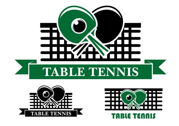 Embleme und Symbole für Tischtennis - Vektor, Bild
