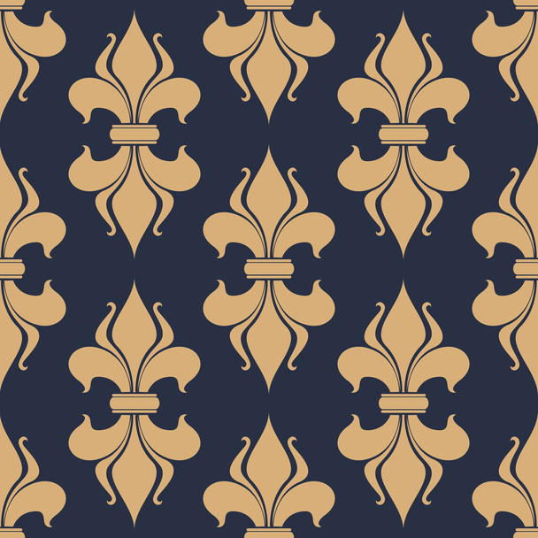 klassisches französisches Fleur-de-lis nahtloses Muster - Vektor, Bild