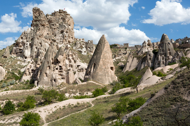 View of Uchisar castle in Cappadocia , Turkey - Фото, изображение