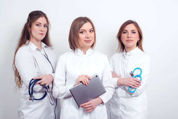 Successful team of medical doctors. Medical staff people group. Team of doctor and nurse in hospital. Healthcare and medicine concept. Group of medical workers portrait in clinic. - Photo, Image
