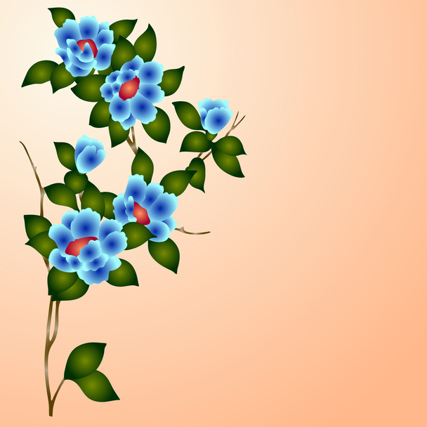 Hand drawn background with a fantasy flower - Photo, Image