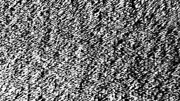Old VHS video tape with glitch or noise static flickering effect, black and white. Animation. Analog vintage TV signal, seamless loop, monochrome. - Photo, Image