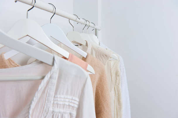 women's wardrobe, blouses in the wardrobe - Foto, Bild