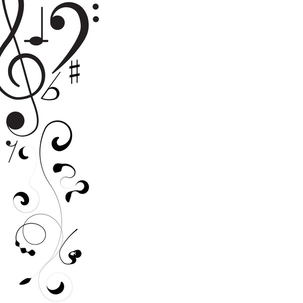 Music. Treble clef and notes for your design - Vetor, Imagem