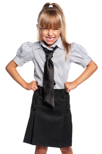 Little girl in school uniform - Photo, Image