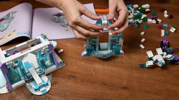 Construir dedos Lego Frozen Disney juguete castillo - Foto, imagen