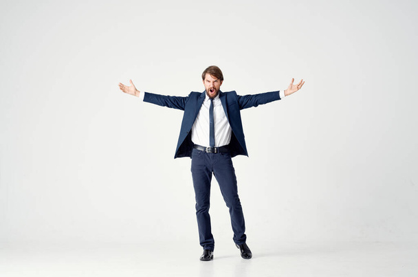 man in a suit manager Professional light background - Foto, Imagem