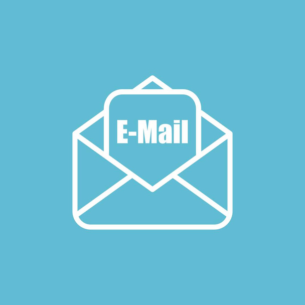 Email icon in line style. Isolated vector icon with background. - Vector, Image