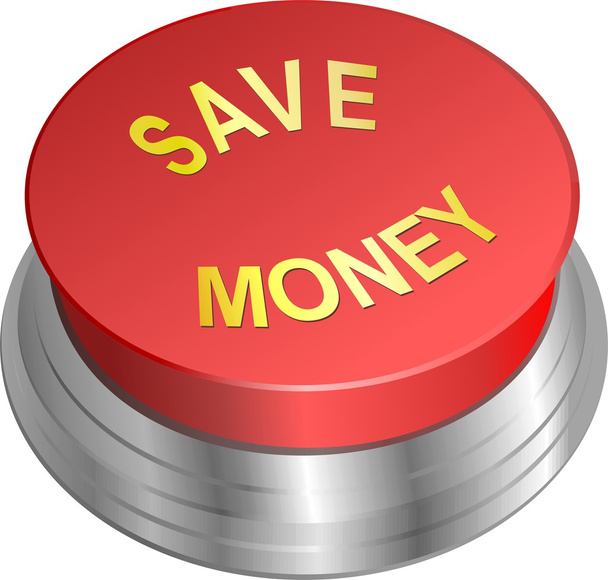 お金を節約ボタン - ベクター画像