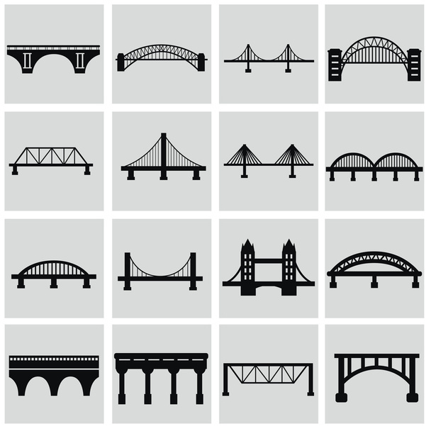 Γέφυρες εικόνες set - Διάνυσμα, εικόνα