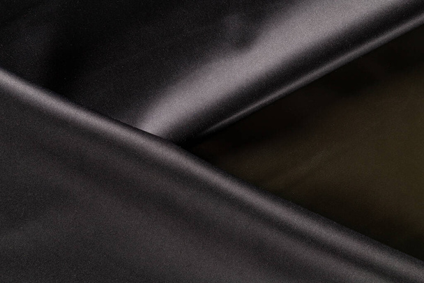 lepedős felület utánzat bőr varrására sötét khaki szín - Fotó, kép