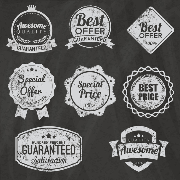 Set of vector stickers and ribbons - Vector, Image
