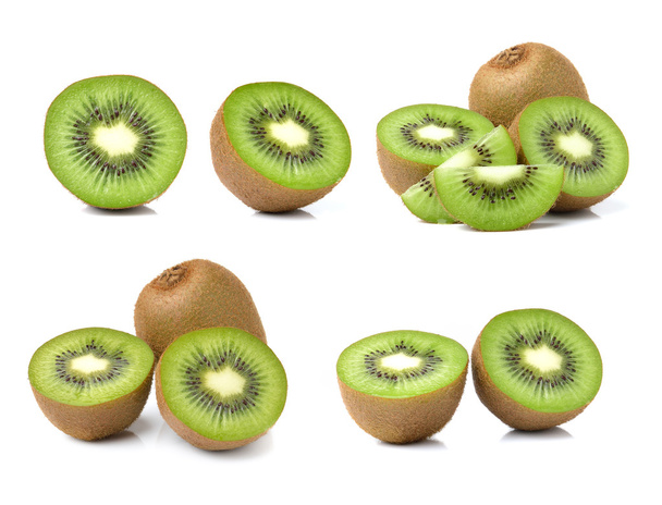 kiwi fruit isolated on white background - Φωτογραφία, εικόνα