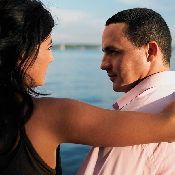 young couple in love on the beach - Valokuva, kuva