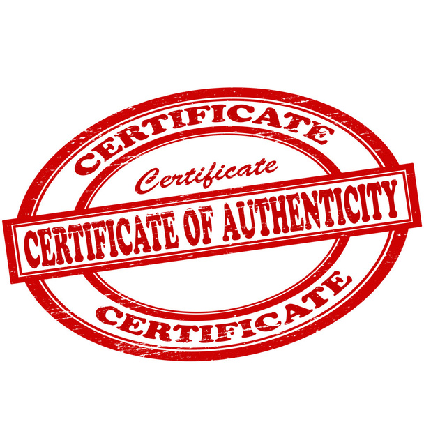 Certificat d'authenticité
 - Vecteur, image