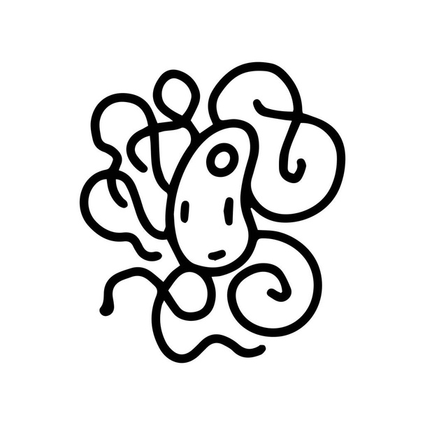 Bacteria salmonella line vector doodle icon design - Διάνυσμα, εικόνα